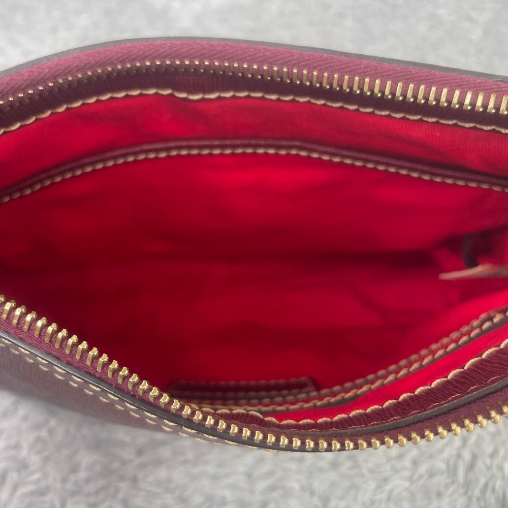 Dooney & Bourke Crossbody Bag Womens Small Burgundy Saffiano Leather Bag - Picture 5 of 8